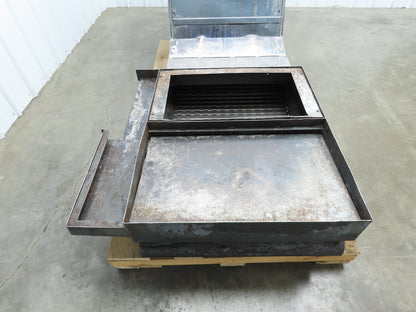 Enomoto 37"W x 8' 4"L Chip Conveyor 26"Belt 46"H Discharge 220V 3PH Chain Drive