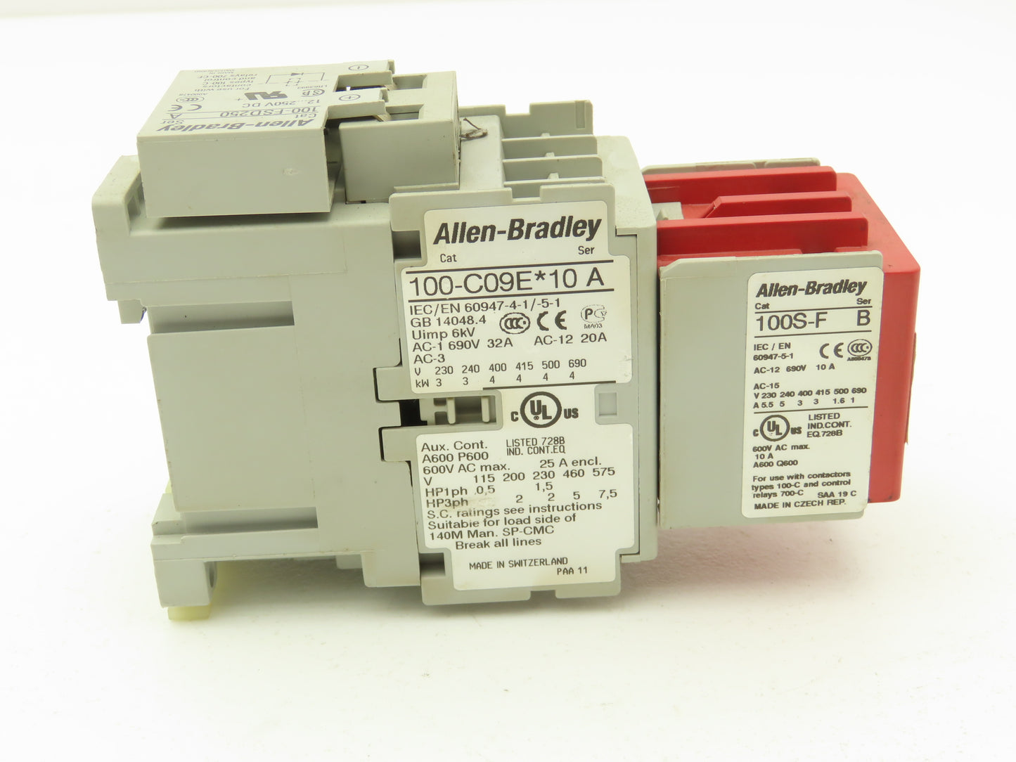 Allen Bradley 100S-C09EJ14C 4 Pole Contactor Safety Control Relay 24VDC Coil