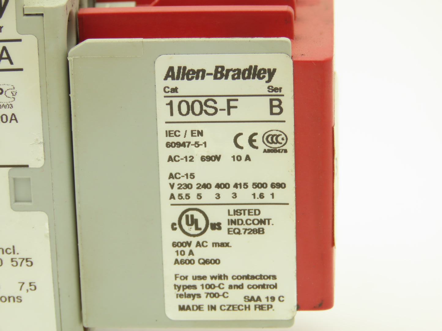 Allen Bradley 100S-C09EJ14C 4 Pole Contactor Safety Control Relay 24VDC Coil