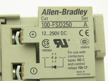 Allen Bradley 100S-C09EJ14C 4 Pole Contactor Safety Control Relay 24VDC Coil