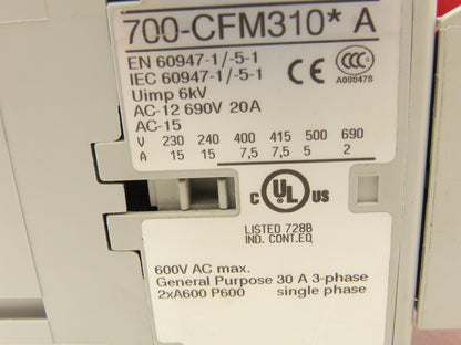 Allen Bradley 4 Pole Contactor Safety Control Relay 24VDC Coil Lot of 4