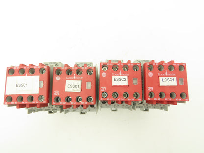Allen Bradley 4 Pole Contactor Safety Control Relay 24VDC Coil Lot of 4