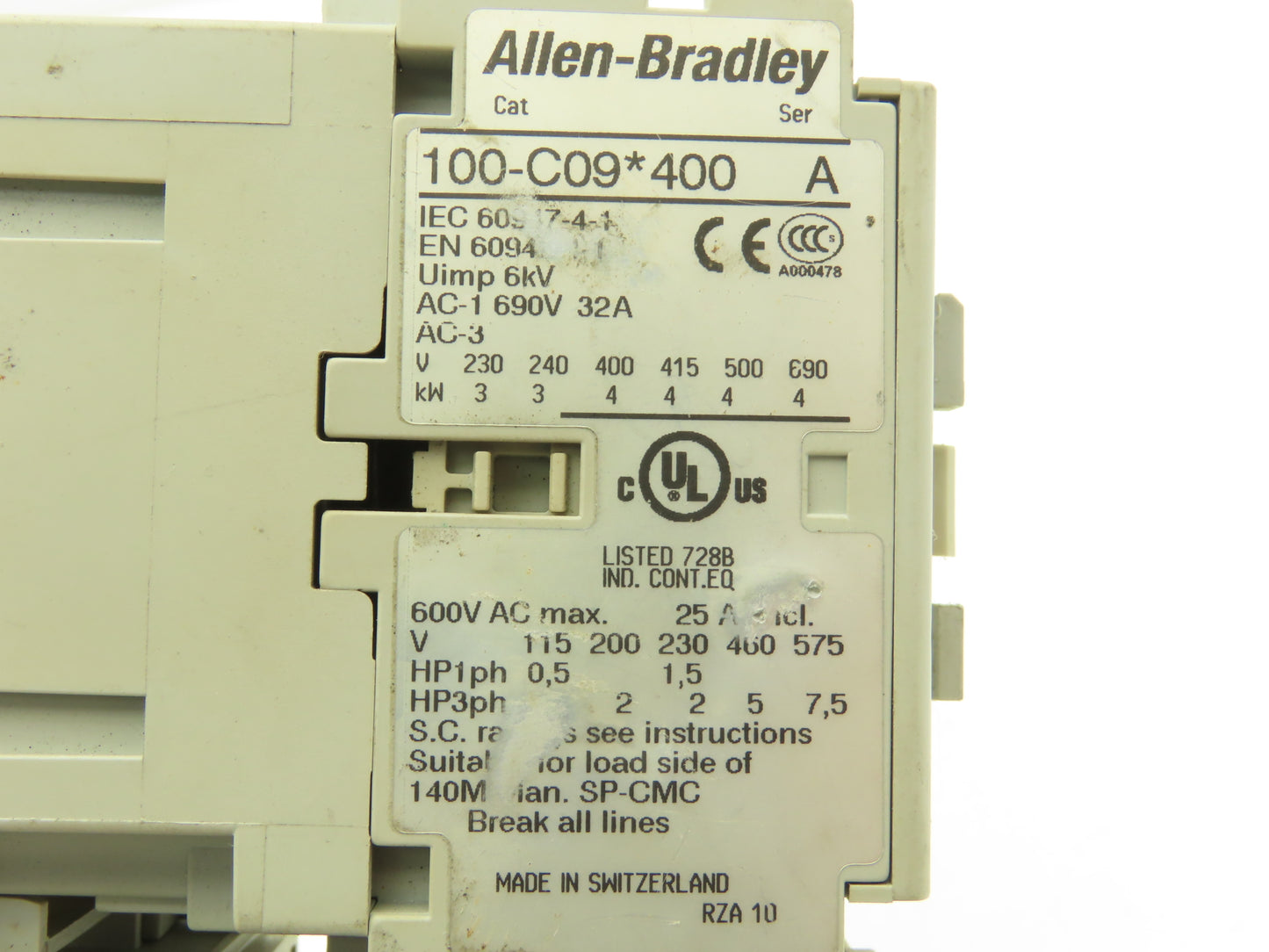 Allen Bradley 193-EECB Motor Starter Contactor Overload Relay 1-5A 120V Coil