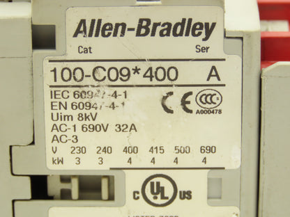 Allen Bradley 4 Pole Contactor Safety Control Relay 120V Coil Lot of 3