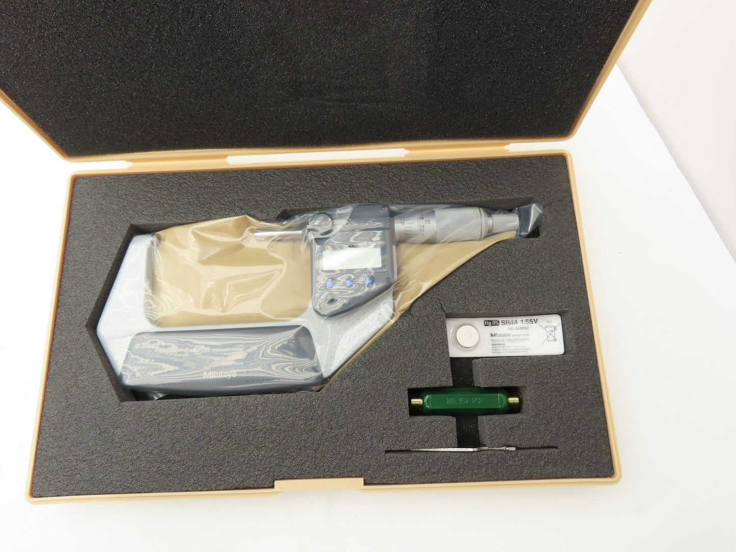 Mitutoyo 395-353-30 Digimatic Micrometer 2-3" Range Spherical Ball Anvil