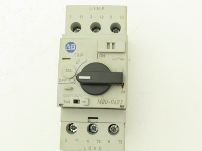 Allen Bradley 140U-D6D3-C30 Manual Motor Starter Circuit Breaker 30A Ser B