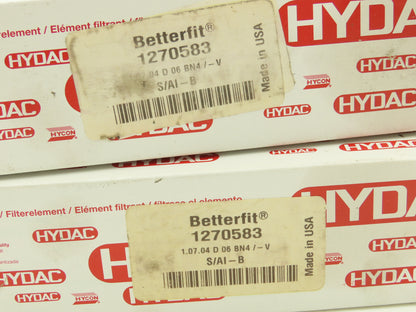 Hydac 1270583 1.07.04D06BN4/-V Hycon Hydraulic Filter Lot of 3