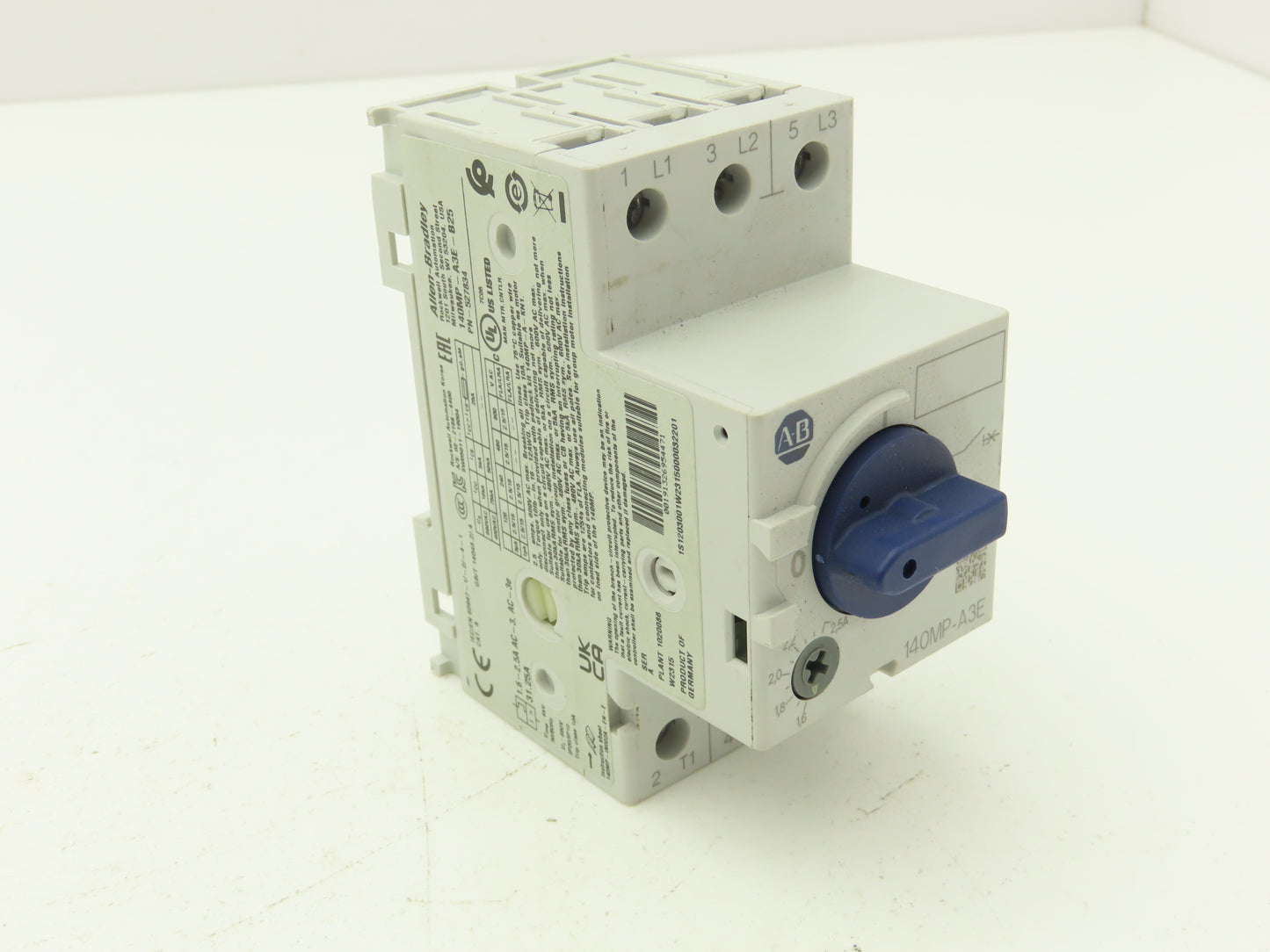 Allen Bradley 140MP-A3E-B25 Manual Motor Starter Circuit Breaker 1.6-2.5A Ser B