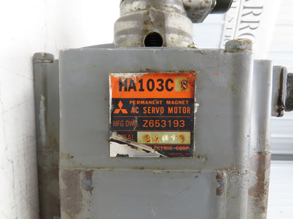 Mitsubishi HA103C S AC Servo Motor 3PH W/Encoder H25Y-SB-5000-M12