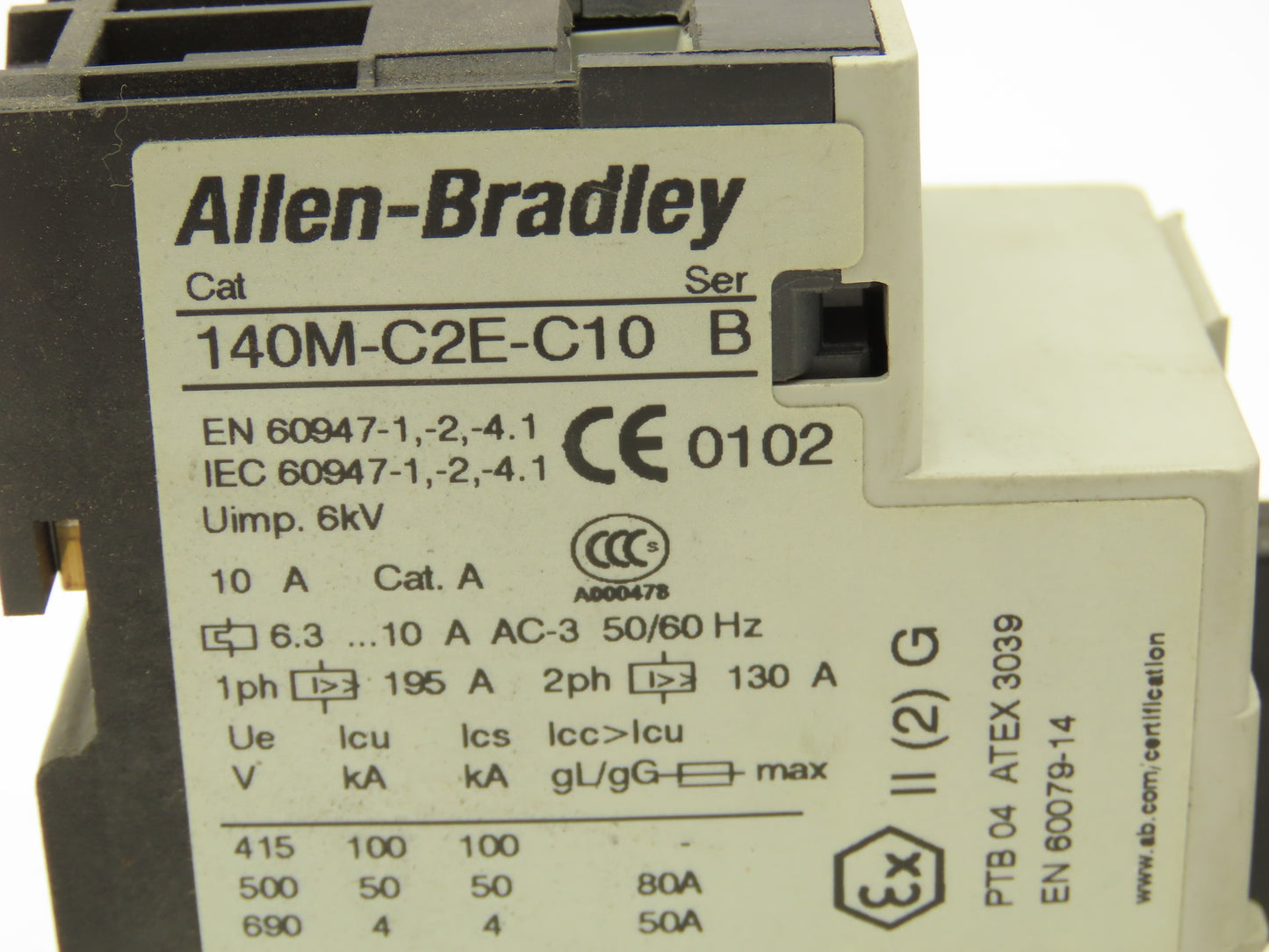 Allen Bradley 140M-C2E-C10 Circuit Breaker Motor Protection 6.3-10A Lot of 4