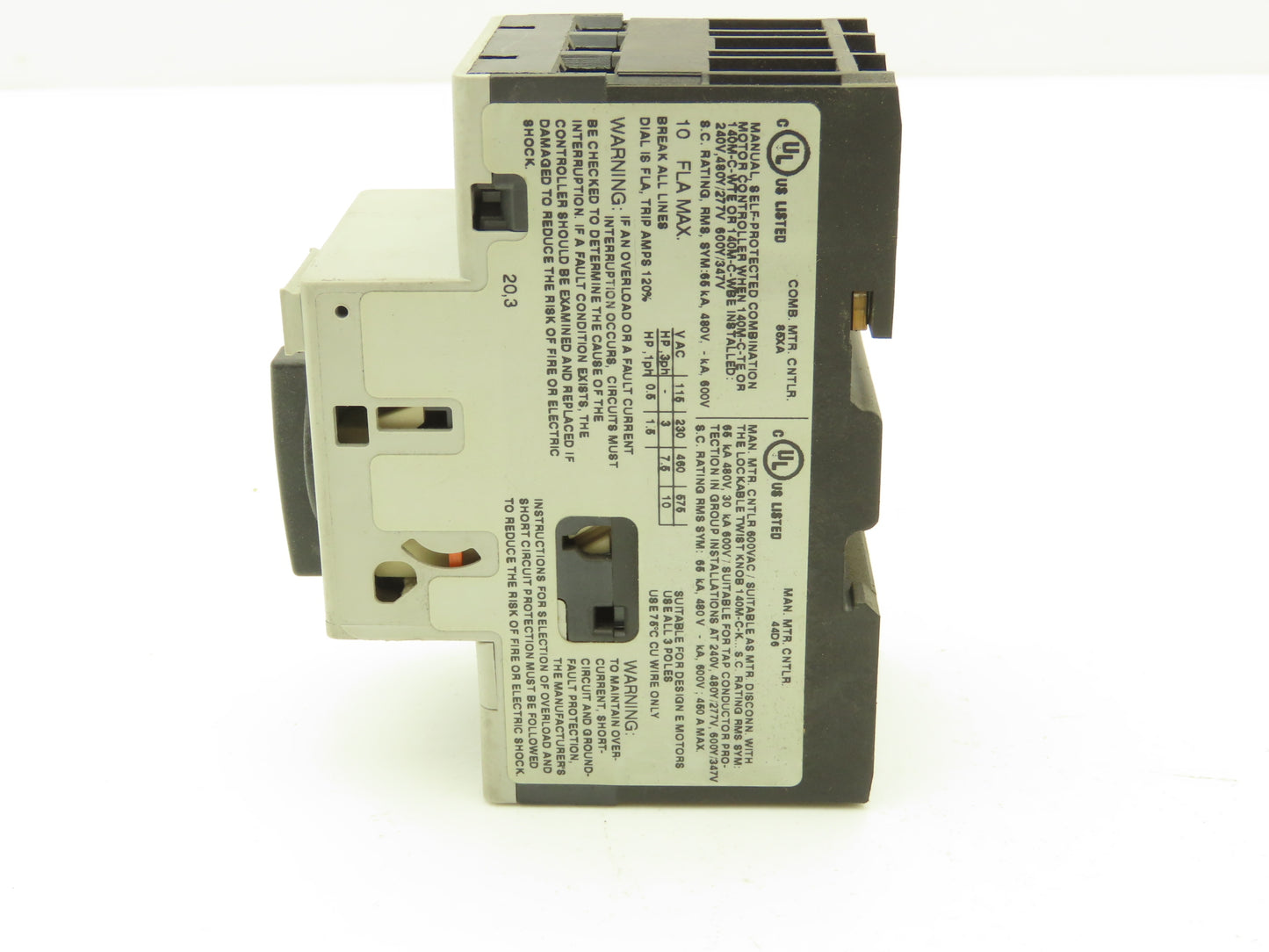 Allen Bradley 140M-C2E-C10 Circuit Breaker Motor Protection 6.3-10A Lot of 4