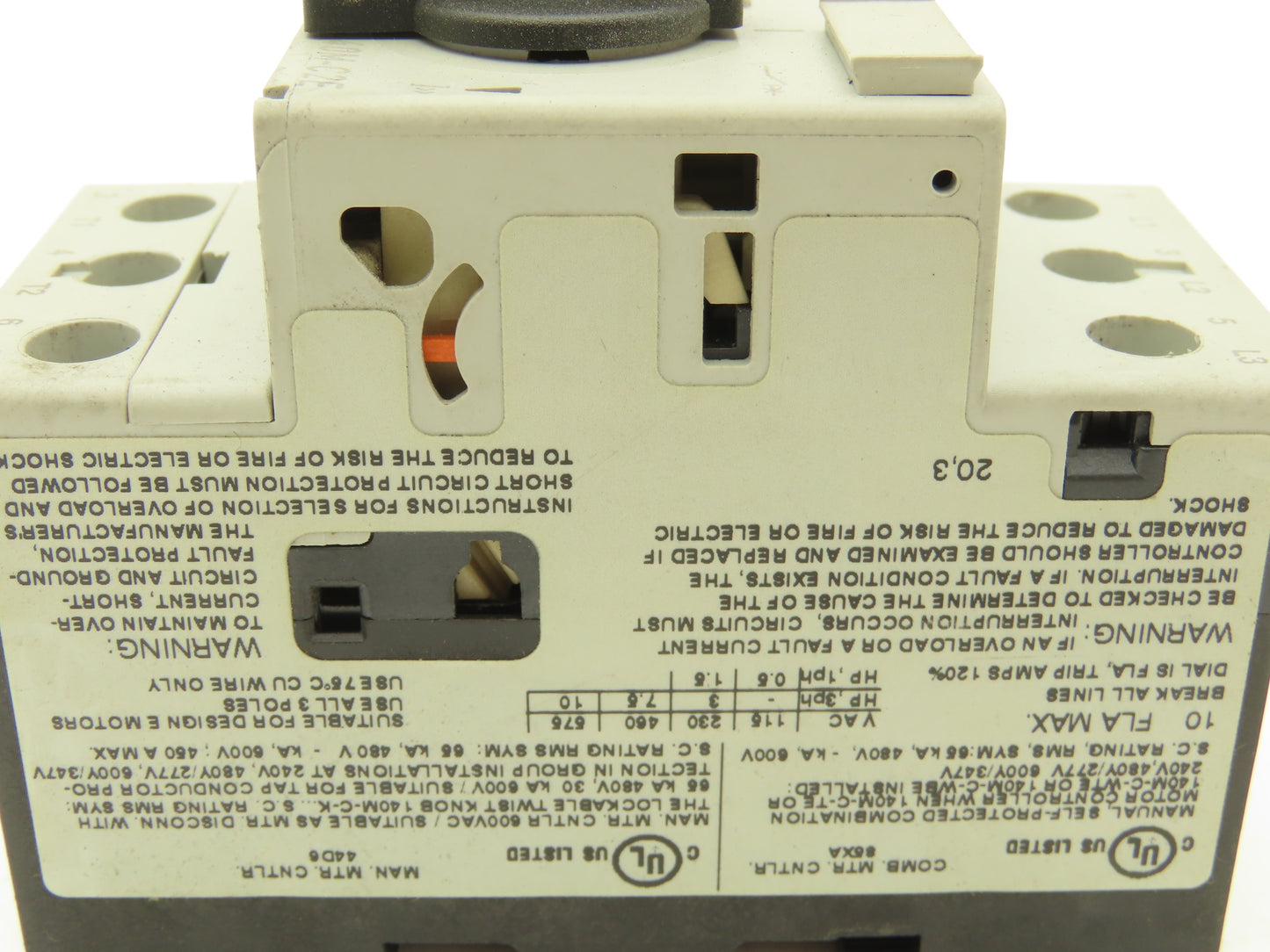 Allen Bradley 140M-C2E-C10 Circuit Breaker Motor Protection 6.3-10A Lot of 4