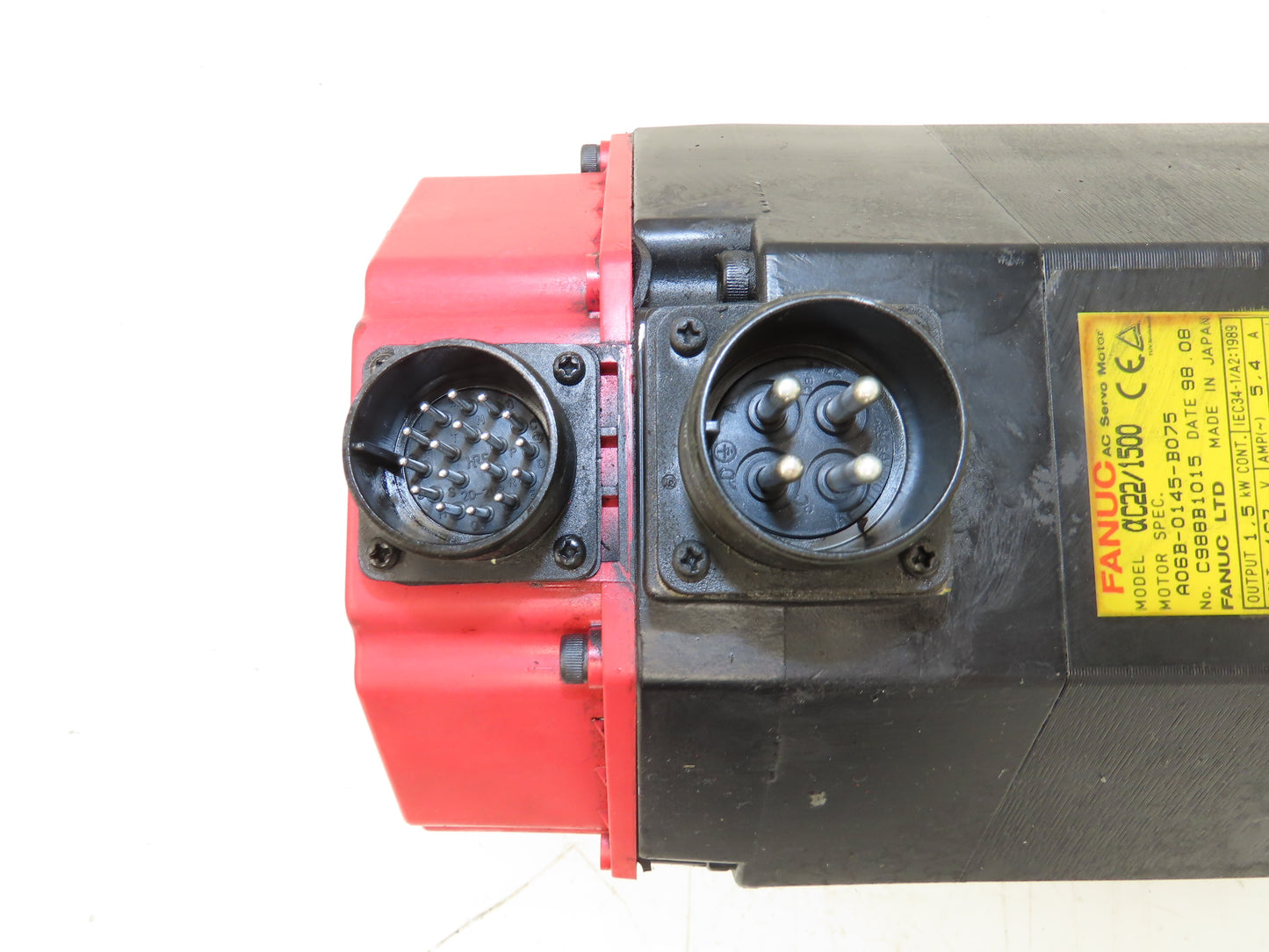 Fanuc A06B-0145-B075 AC Servo Motor 1.5Kw 167V 1500RPM Encoder A860-0360-V501