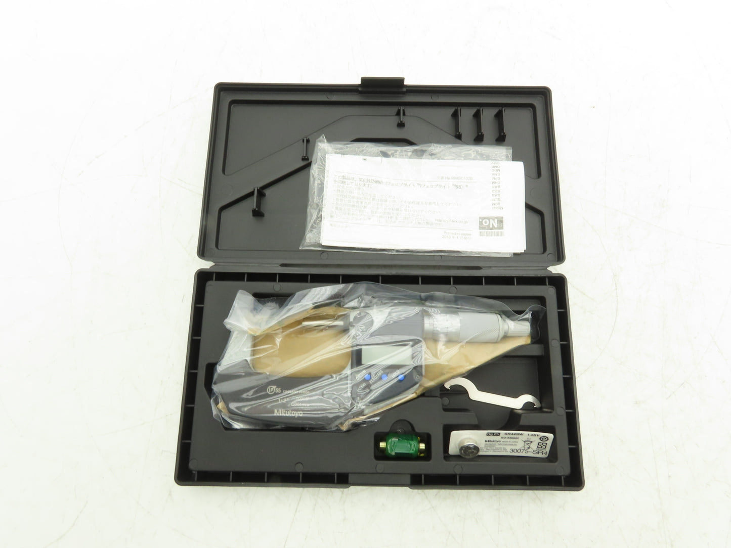 Mitutoyo 395-352-30 Digimatic Micrometer 1-2" Range .00005" Spherical Ball Anvil
