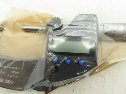 Mitutoyo 293-341-30 Digital Outside Micrometer 1-2" Range .00005" .001mm