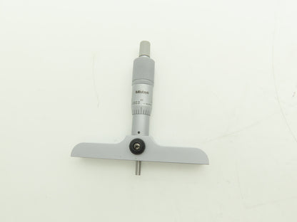 Mitutoyo 128-106 Depth Gage Micrometer 0-1" Range .001"Grad 4" Base