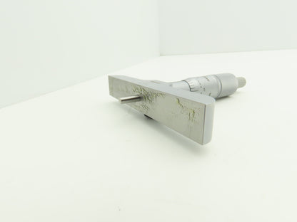 Mitutoyo 128-106 Depth Gage Micrometer 0-1" Range .001"Grad 4" Base
