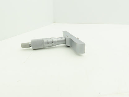 Mitutoyo 128-106 Depth Gage Micrometer 0-1" Range .001"Grad 4" Base