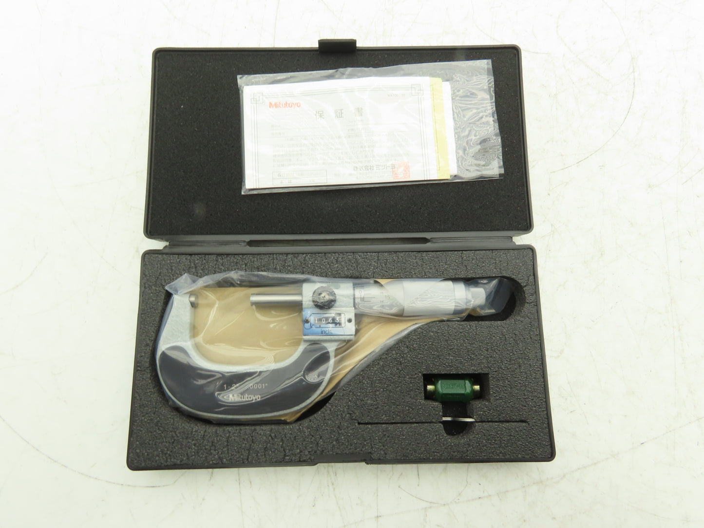 Mitutoyo 193-212 Mechanical Digit Outside Micrometer w/Counter 1-2" Range .0001"