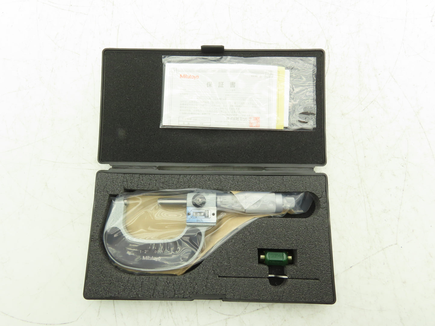 Mitutoyo 193-212 Mechanical Digit Outside Micrometer w/Counter 1-2" Range .0001"