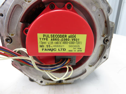 Fanuc A06B-0152-B075 AC Servo Motor 4.5Kw 194V 2000RPM Encoder A860-0360-V501