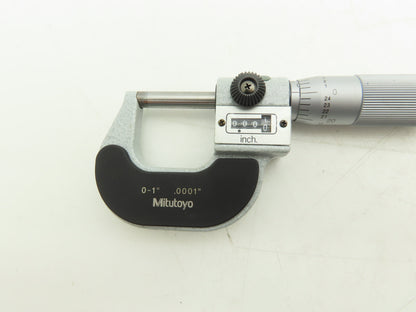 Mitutoyo 193-211 Mechanical Digit Outside Micrometer w/Counter 0-1" Range .0001"
