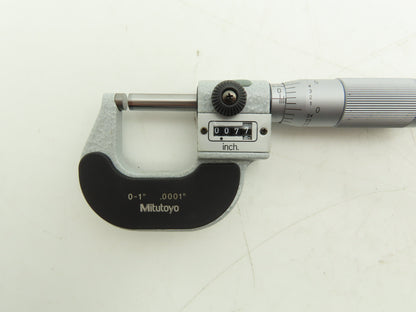 Mitutoyo 193-211 Mechanical Digit Outside Micrometer w/Counter 0-1" Range .0001"