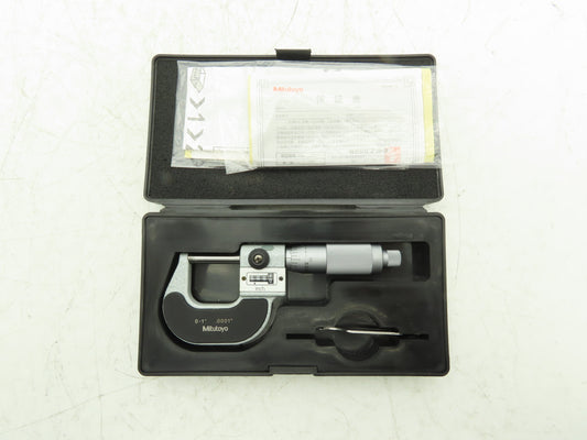 Mitutoyo 193-211 Mechanical Digit Outside Micrometer w/Counter 0-1" Range .0001"