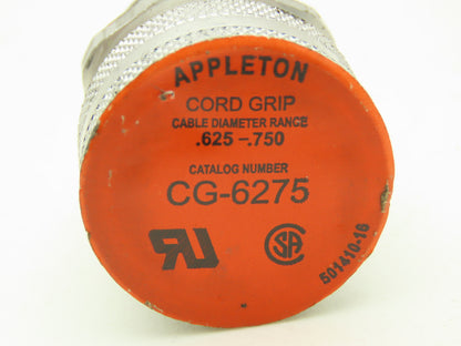 308742 CG-6275 Liquidtight .625 -.750" Strain Relief Cord Connector Lot of 6