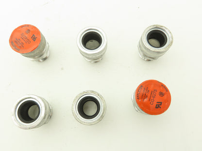 308742 CG-6275 Liquidtight .625 -.750" Strain Relief Cord Connector Lot of 6