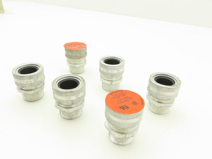 308742 CG-6275 Liquidtight .625 -.750" Strain Relief Cord Connector Lot of 6