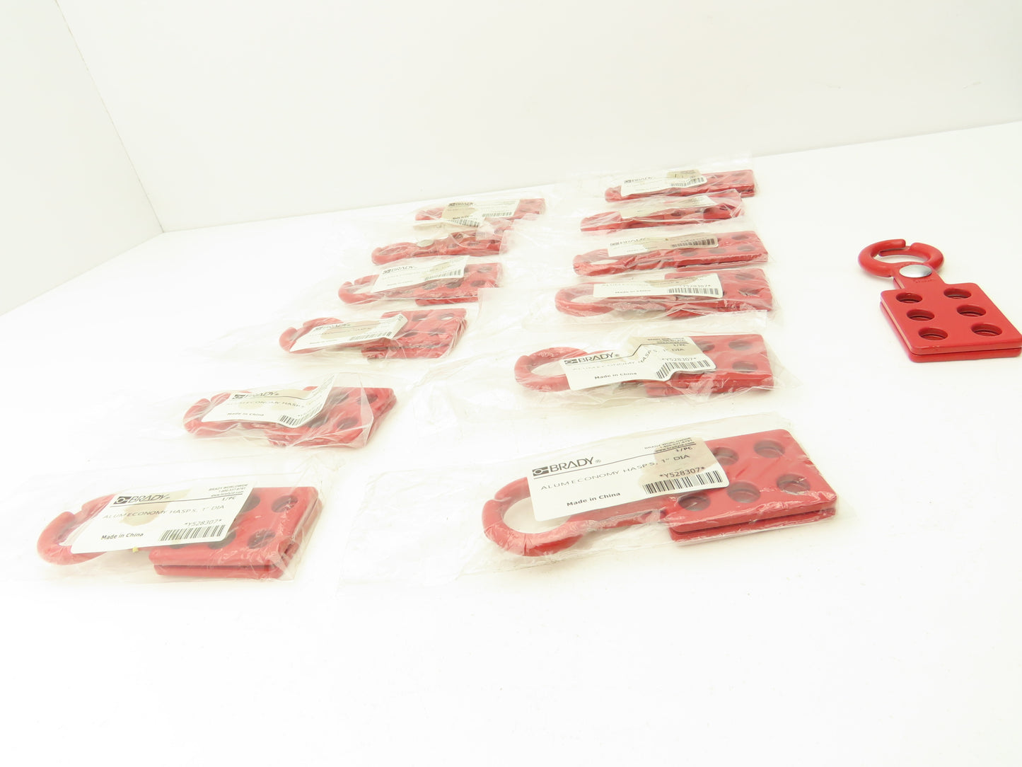 Brady Y528307 Lockout Hasp Padlock Type Aluminum 1" Diameter Lot of 13
