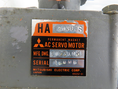 Mitsubishi HA203CS AC Servo Motor 3PH W/Encoder OSE5KN-6-12-108