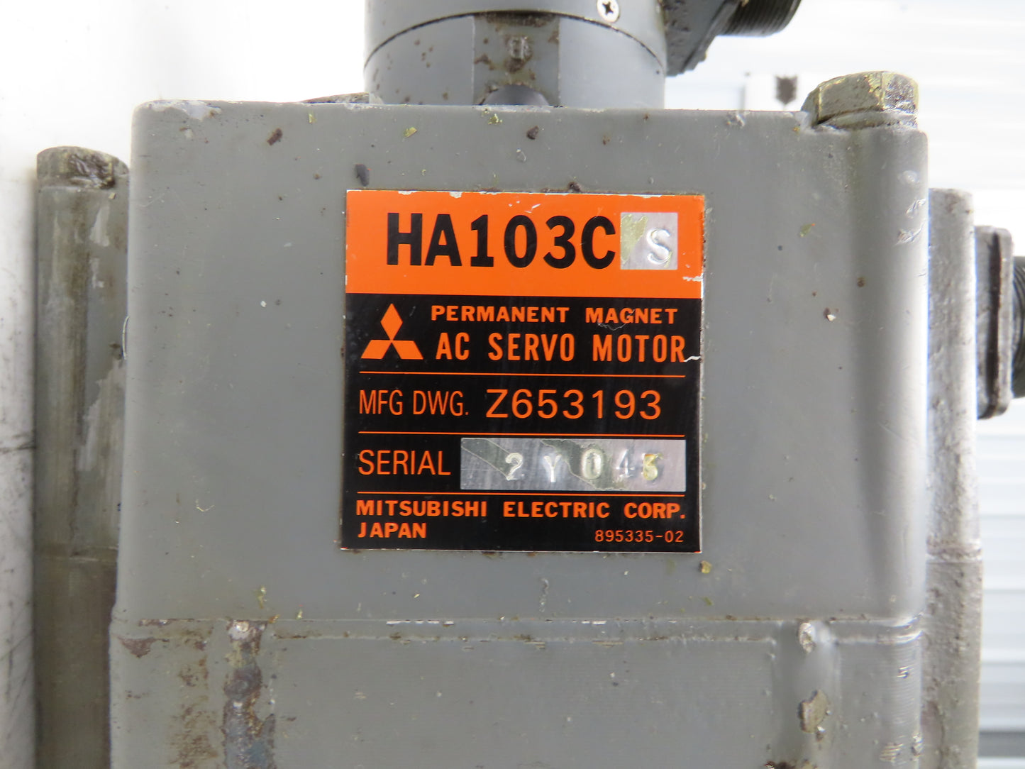Mitsubishi Electric HA103C S AC Servo Motor 3PH W/Encoder 35mm Shaft