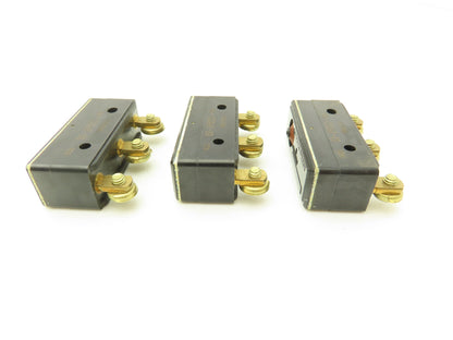 Honeywell BZ-2R5551-P4 Micro Switch Pin Plunger 15A 125/250/480VAC Lot of 3