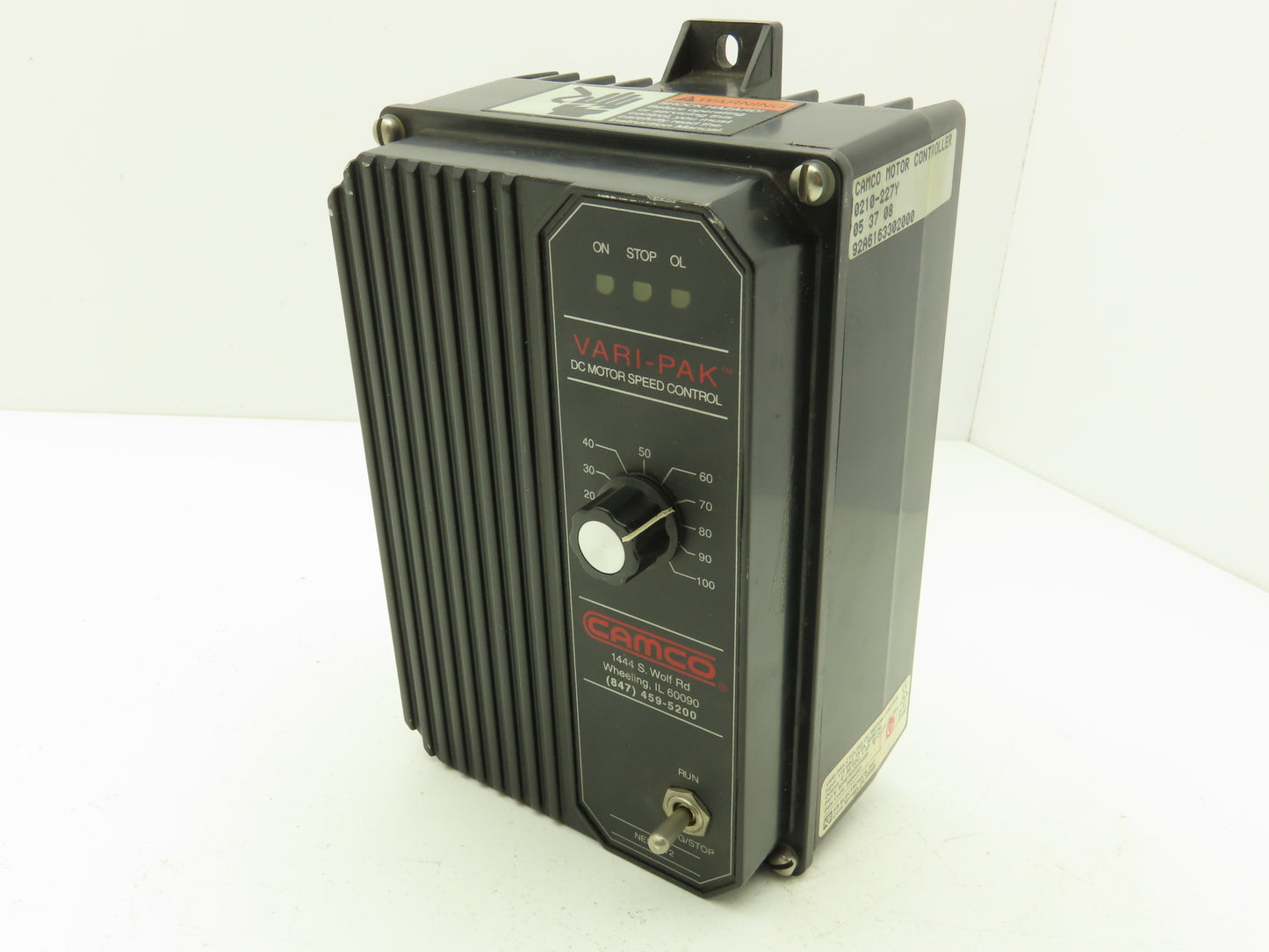 Camco 92A61633020000 Vari-Pak Cycling DC Motor Control 115VAC In 0-90VDC 1Hp Out