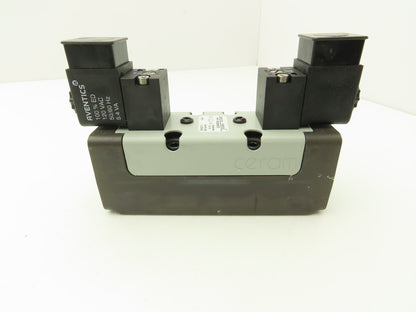 Aventics R432006076 Pneumatic Solenoid Directional Valve 45-145psi 120VAC Coil