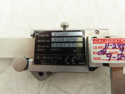 Mitutoyo NTD14-20PMX Knife Edge Inside Caliper 10-200mm 0.01mm Metric Digital