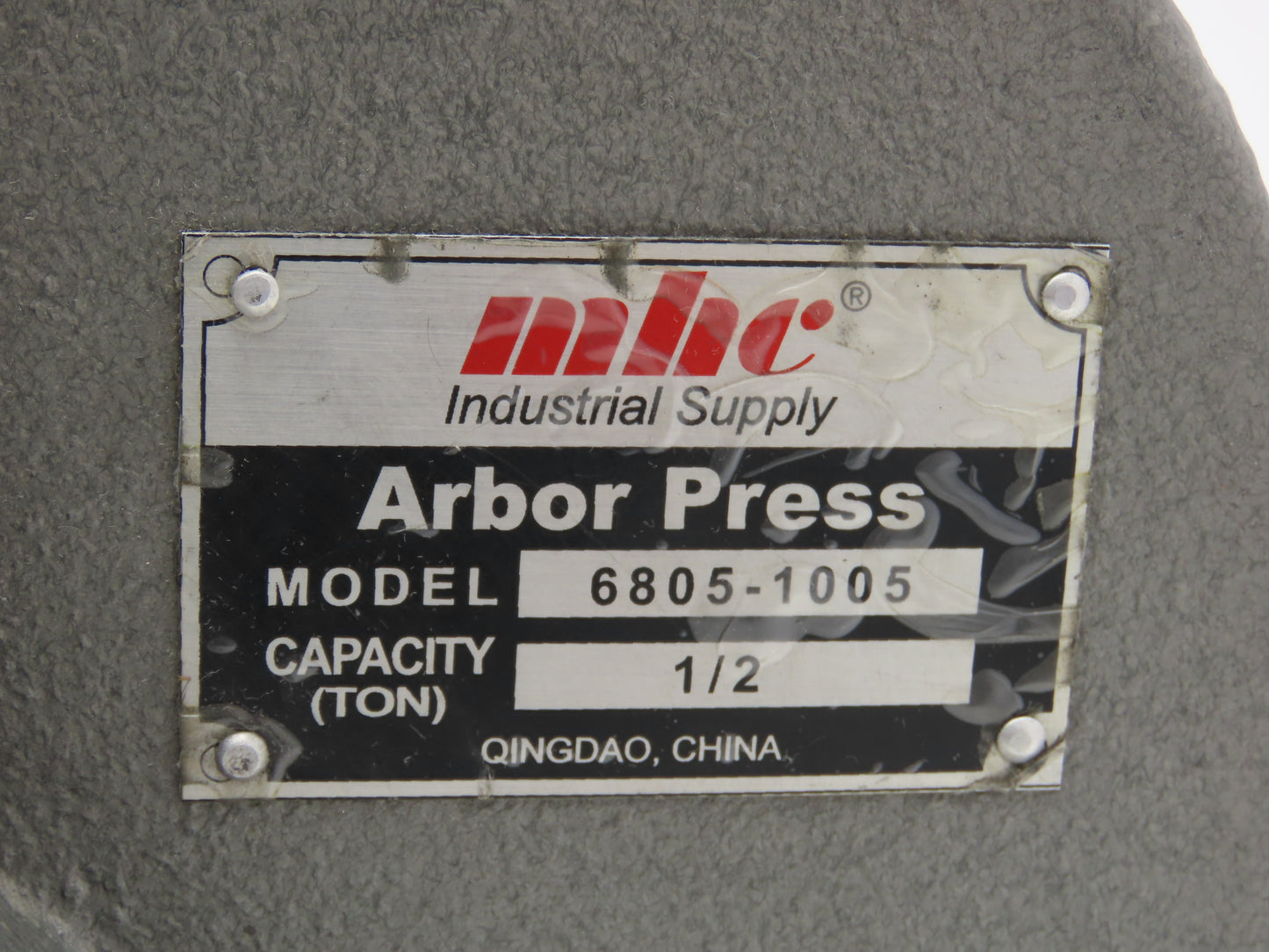 MHC 6805-1005 Bench Top Arbor Press 1/2 Ton 3.5" Throat 4.5" Stroke