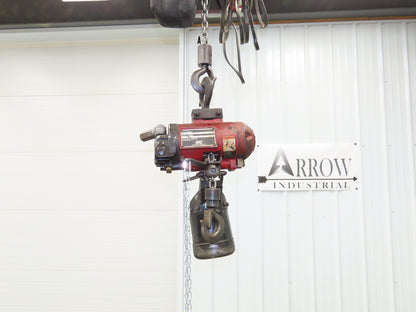 Aro R 1/4 Ton 500lb Pneumatic Air Chain Hoist 20' Lift Travel 15' Pull Chain