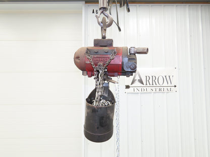 Aro R 1/4 Ton 500lb Pneumatic Air Chain Hoist 20' Lift Travel 15' Pull Chain