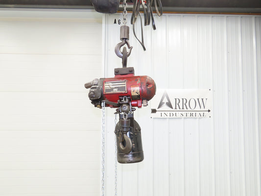 Aro R 1/4 Ton 500lb Pneumatic Air Chain Hoist 20' Lift Travel 15' Pull Chain