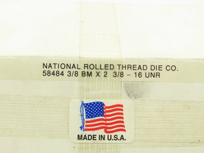 National Rolled Thread Die 58484 Flat Thread Rolling Die 3/8"-16 UNR 1 Set of 2