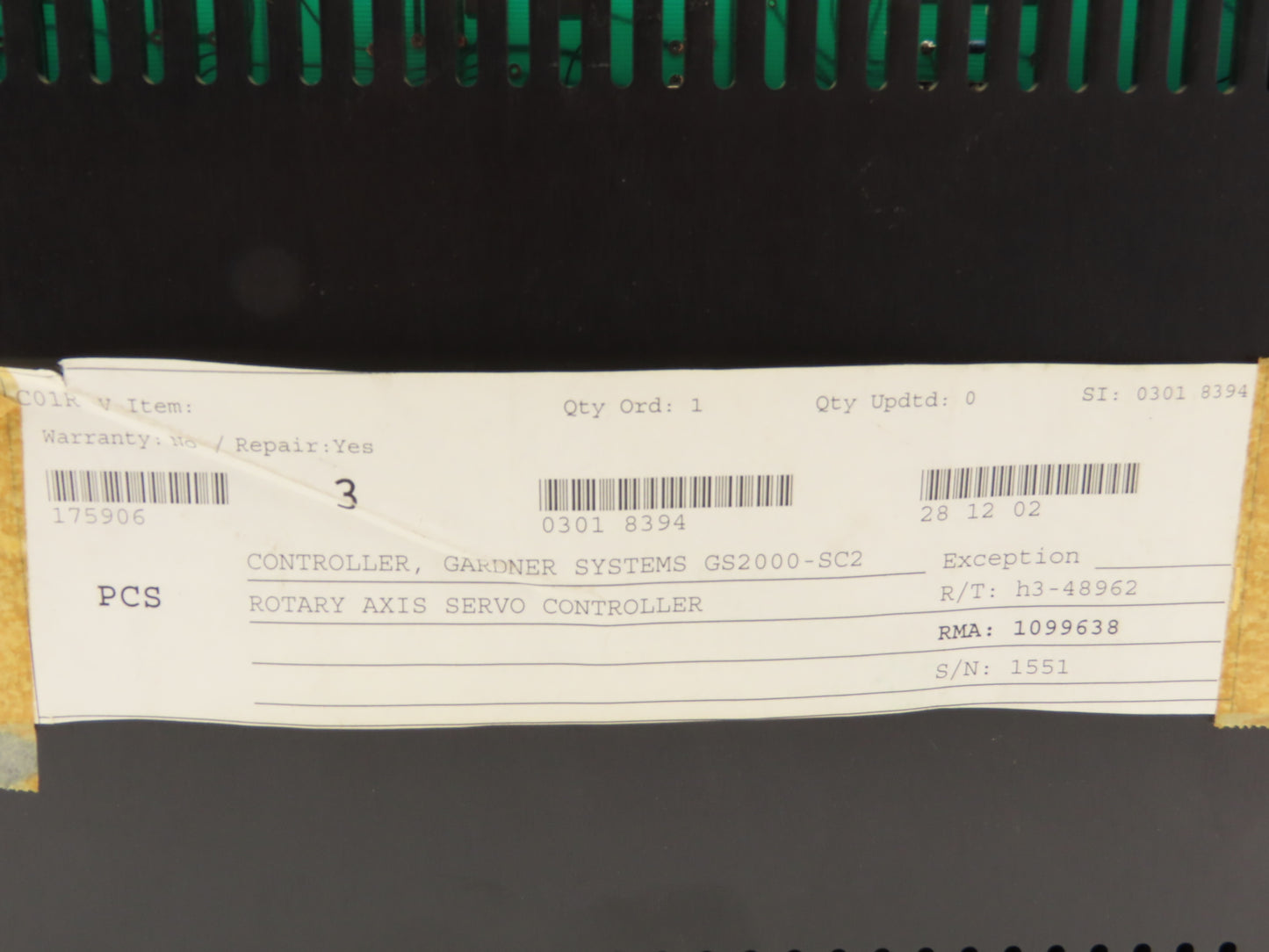 Gardner Systems GS 2000 Servo Controller