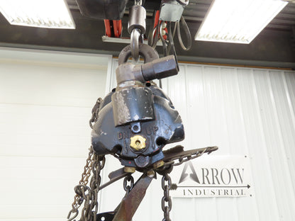 Aro 7750DT 1/2 Ton 1000 LB Pneumatic Air Chain Hoist 17'6" Lift 7' Pull Chain