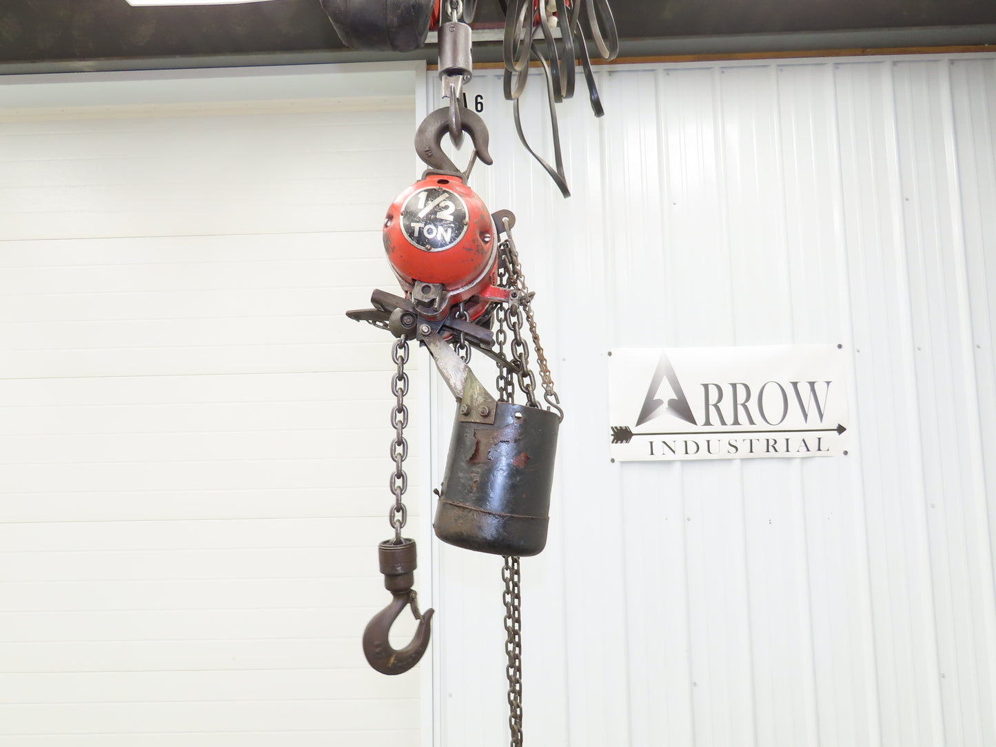 Aro 7750DT 1/2 Ton 1000 LB Pneumatic Air Chain Hoist 17'6" Lift 7' Pull Chain