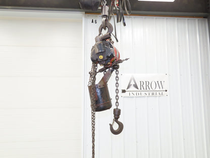 Aro 7750DT 1/2 Ton 1000 LB Pneumatic Air Chain Hoist 17'6" Lift 7' Pull Chain