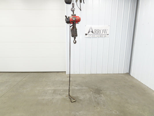 Aro 7750DT 1/2 Ton 1000 LB Pneumatic Air Chain Hoist 17'6" Lift 7' Pull Chain