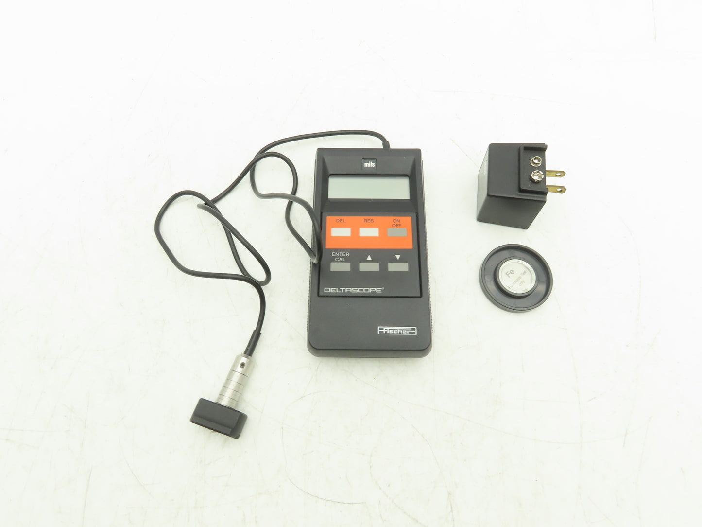 Fischer Deltascope MP2 Coating Thickness Digital Gage Metal Style V-Groove Probe