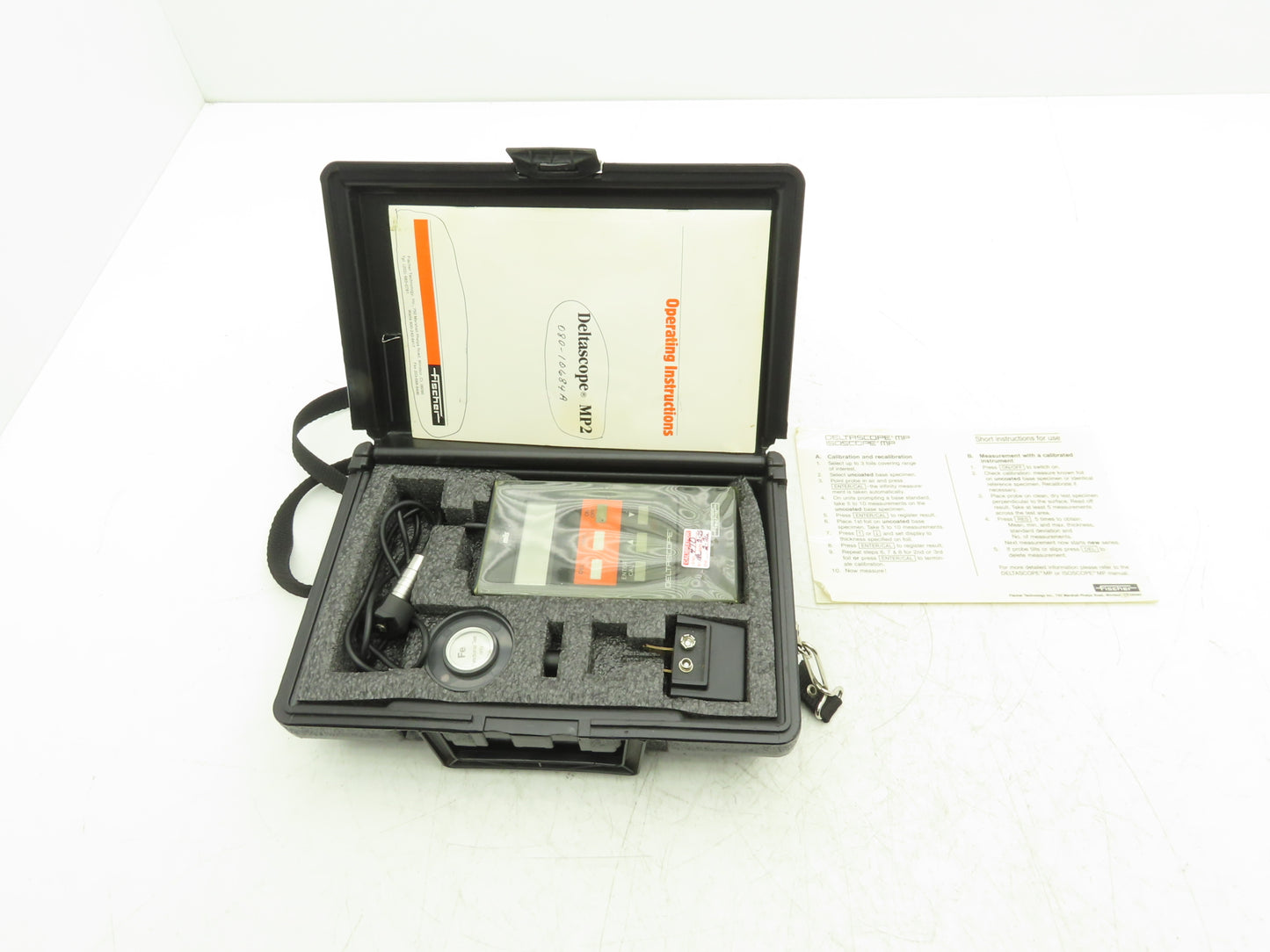 Fischer Deltascope MP2 Coating Thickness Digital Gage Metal Style V-Groove Probe